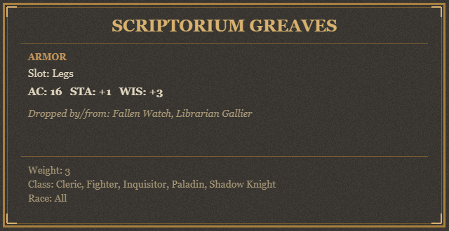 Scriptorium Greaves
