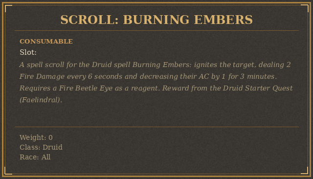 Scroll: Burning Embers