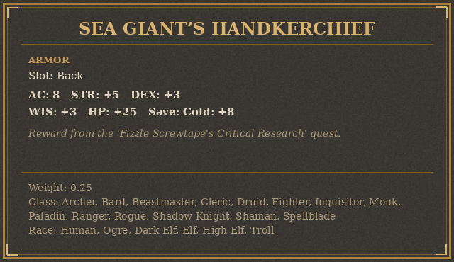 Sea Giant’s Handkerchief