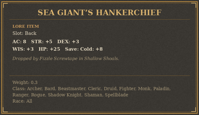 Sea Giant’s Hankerchief