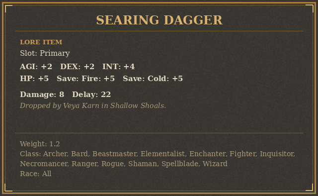 Searing Dagger