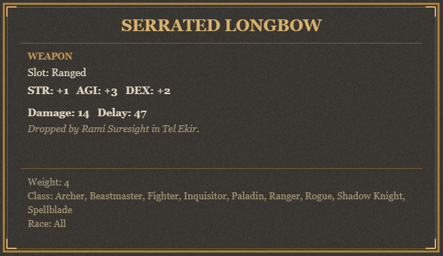 Serrated Longbow