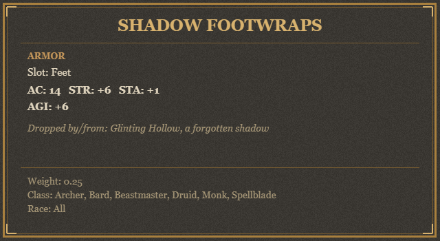 Shadow Footwraps