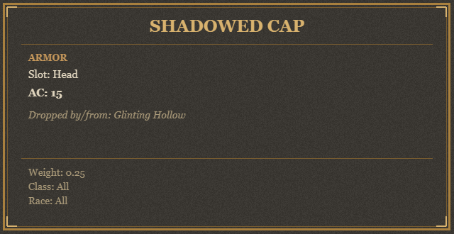 Shadowed Cap