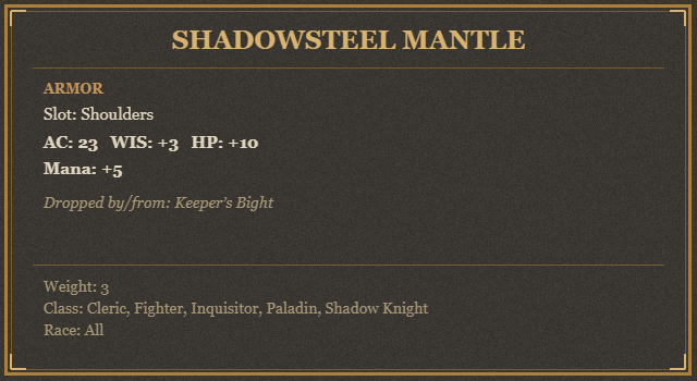 Shadowsteel Mantle
