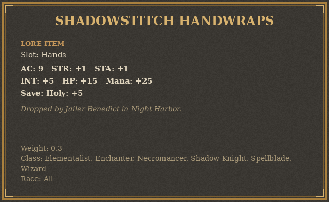 Shadowstitch Handwraps