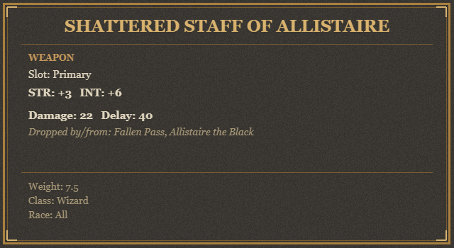 Shattered Staff of Allistaire