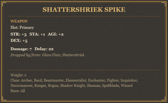 Shattershriek Spike
