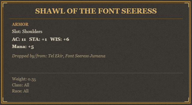 Shawl of the Font Seeress