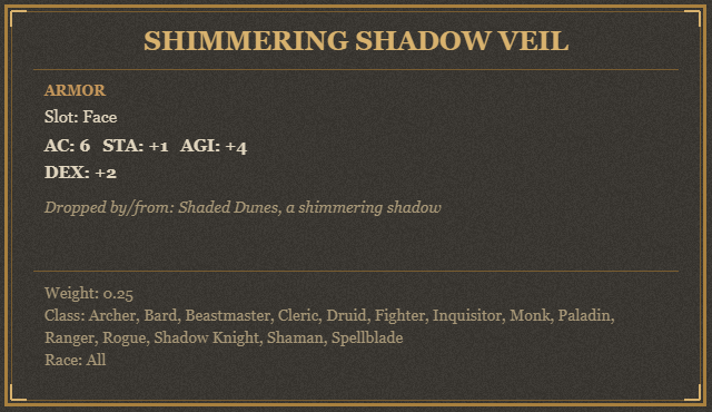 Shimmering Shadow Veil