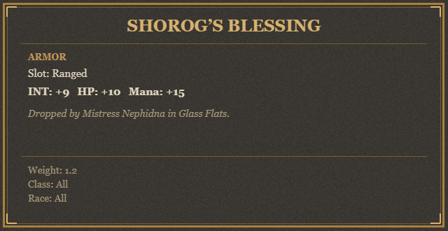 Shorog’s Blessing