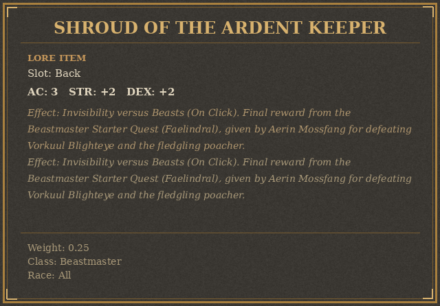 Shroud of the Ardent Keeper