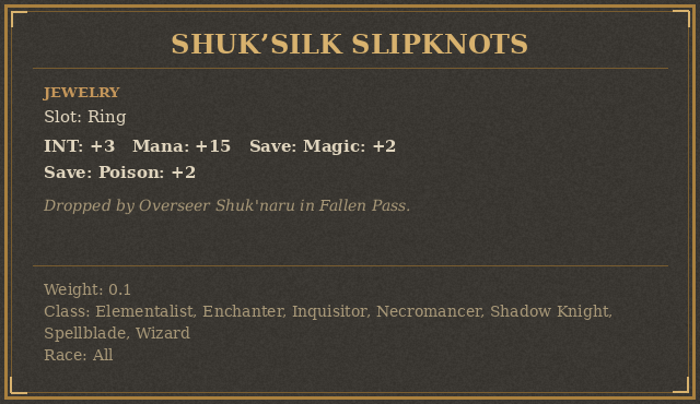 Shuk’silk Slipknots