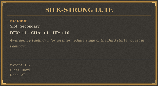 Silk-Strung Lute