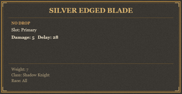 Silver Edged Blade