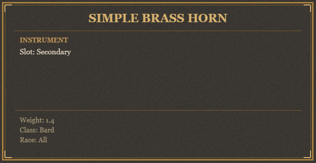 Simple Brass Horn
