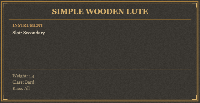 Simple Wooden Lute
