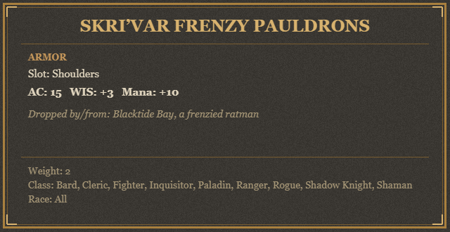 Skri’Var Frenzy Pauldrons
