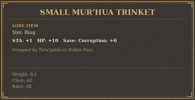 Small Mur’hua Trinket