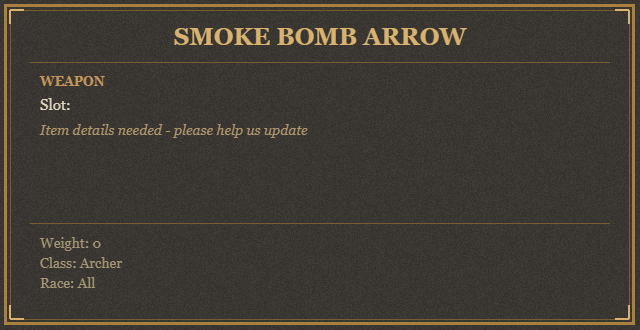 Smoke Bomb Arrow