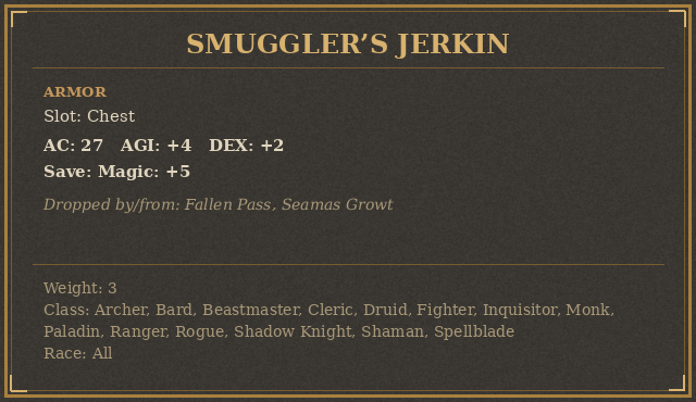 Smuggler’s Jerkin