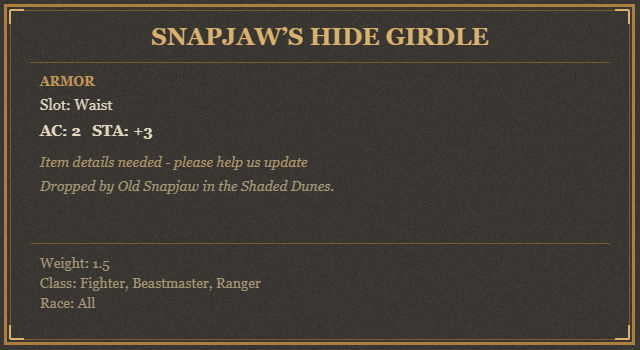 Snapjaw’s Hide Girdle