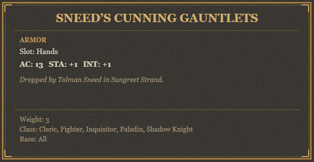 Sneed’s Cunning Gauntlets