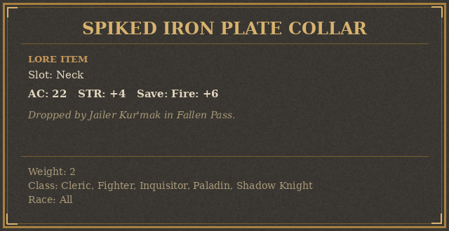 Spiked Iron Plate Collar