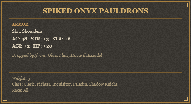 Spiked Onyx Pauldrons