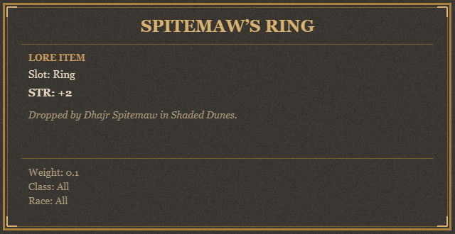 Spitemaw’s Ring