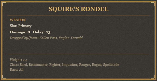 Squire’s Rondel