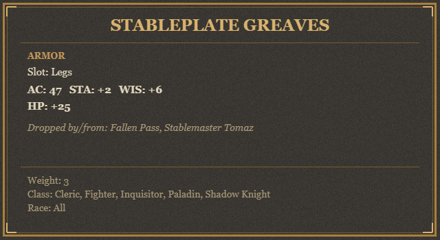 Stableplate Greaves