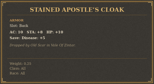 Stained Apostle’s Cloak