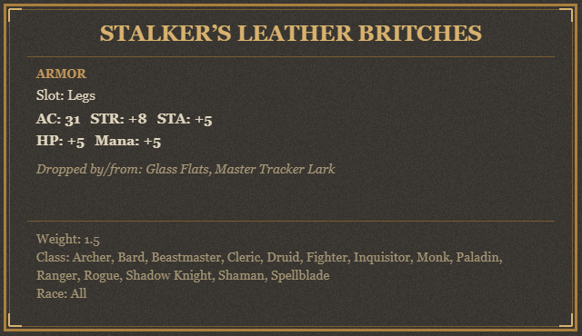 Stalker’s Leather Britches