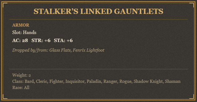Stalker’s Linked Gauntlets