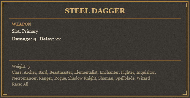 Steel Dagger