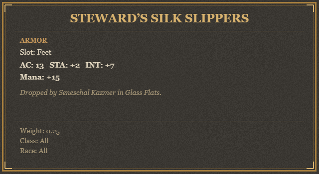Steward’s Silk Slippers