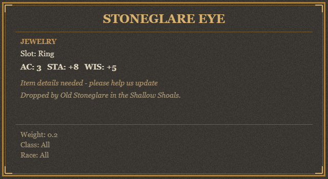 Stoneglare Eye