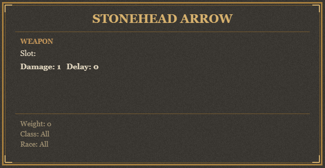 Stonehead Arrow
