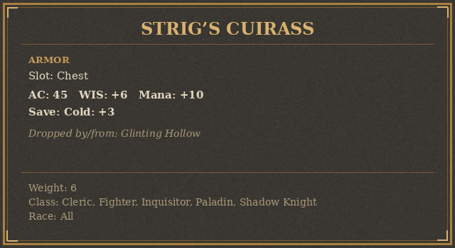 Strig’s Cuirass