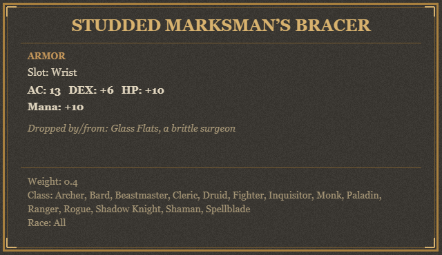 Studded Marksman’s Bracer
