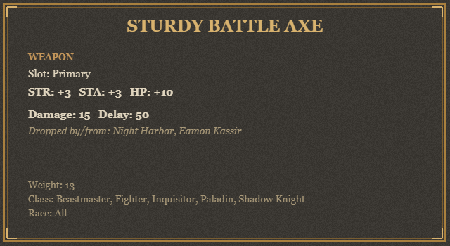 Sturdy Battle Axe