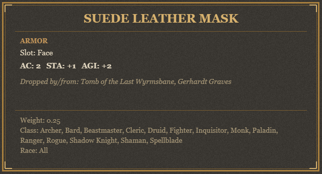 Suede Leather Mask