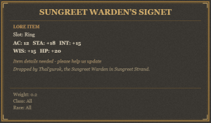 Sungreet Warden’s Signet