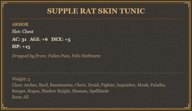 Supple Rat Skin Tunic