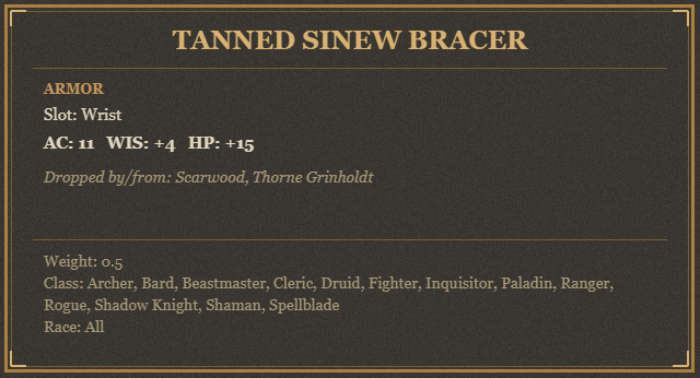 Tanned Sinew Bracer
