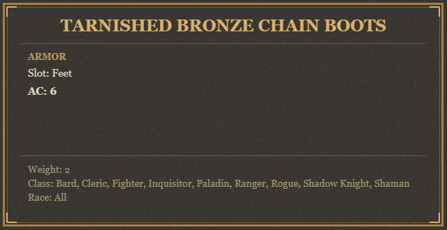 Tarnished Bronze Chain Boots