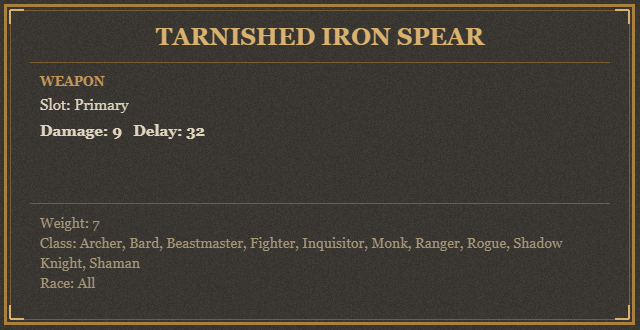 Tarnished Iron Spear