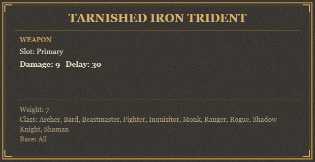 Tarnished Iron Trident