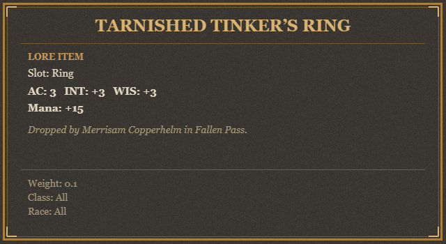 Tarnished Tinker’s Ring